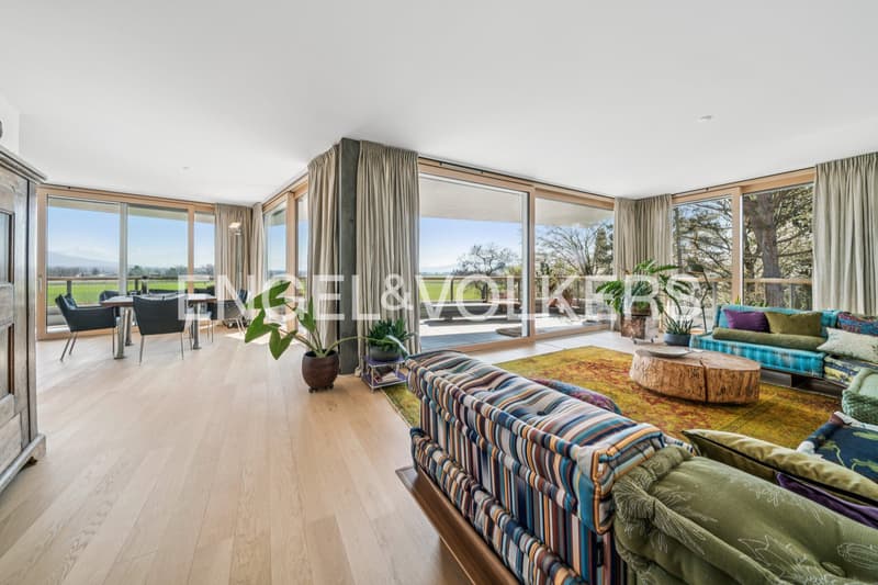 Apartment of 5.5 rooms - 189.5m2 PPE - Meinier - View of Mont-Blanc (1)