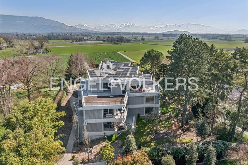 Apartment of 5.5 rooms - 189.5m2 PPE - Meinier - View of Mont-Blanc (13)