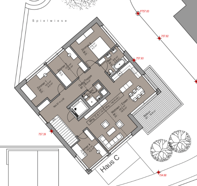 Gesund wohnen mit Weitsicht - 4½-Zimmer-Dachwohnung C4.1 (10)