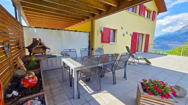gedeckter Sitzplatz
