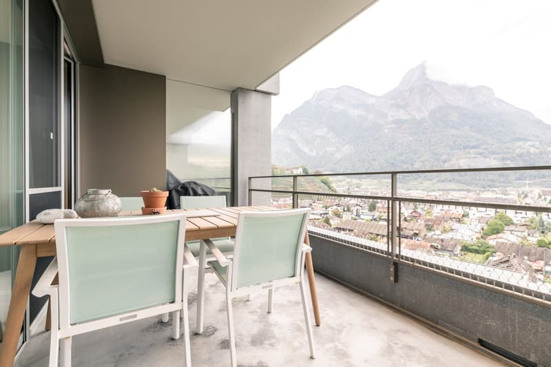 Moderne 3 ½-Zimmer-Duplex-Wohnung an atemberaubender Aussichtslage in Uptown (Stoffel) Mels SG (9)
