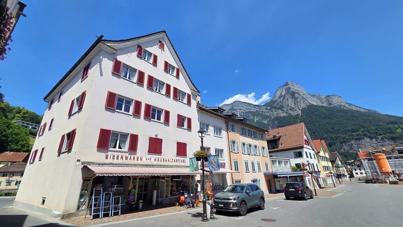 Ansicht vom Dorfplatz