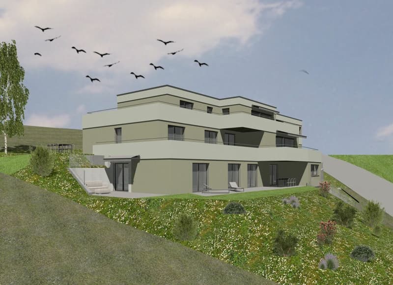 Ampio appartamento con terrazza e vista sulla montagna e parte di giardino privato (7)