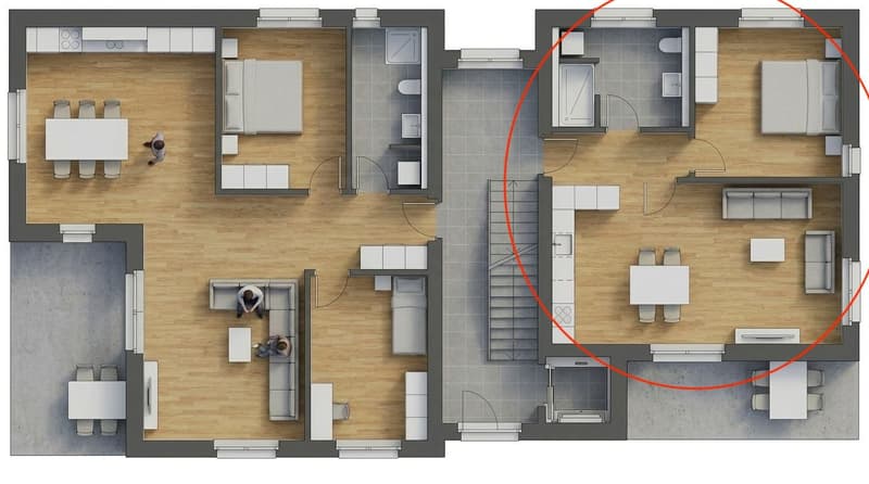 New construction project: Modern 2.5-room apartment with terrace in Salgesch (1)