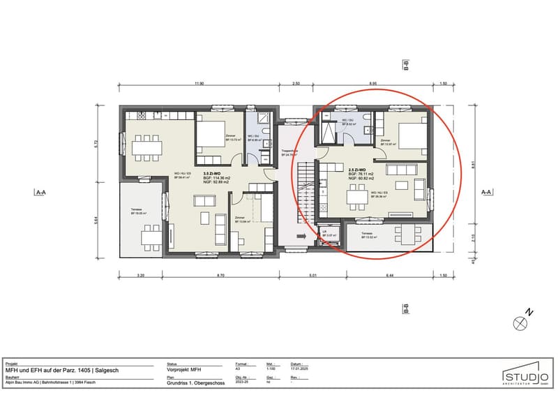 New construction project: Modern 2.5-room apartment with terrace in Salgesch (2)