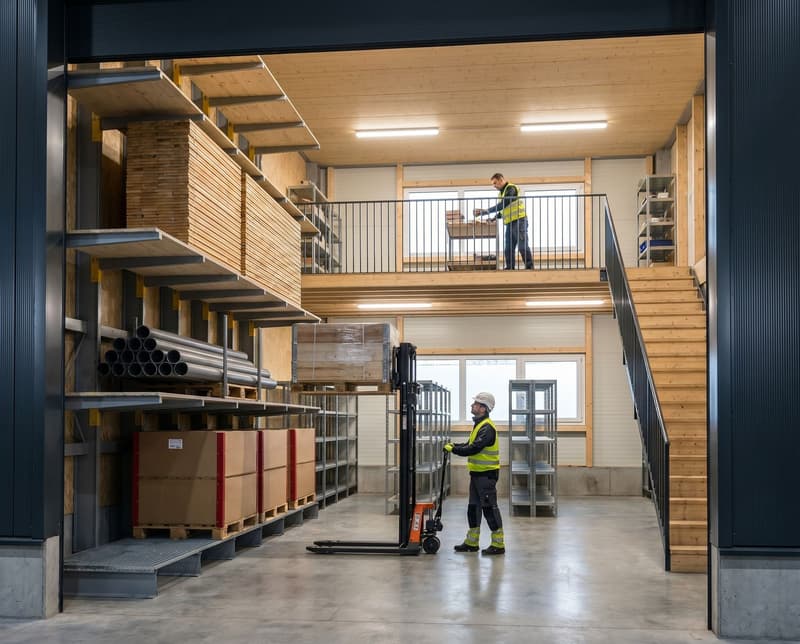 Gewerbehallen (mit Büro) mit Parkplatz in Leuk zu vermieten (2)