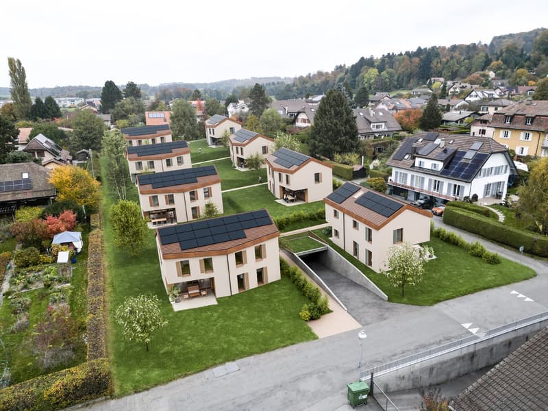 Individual villas on plan in the center of Cugy (3)
