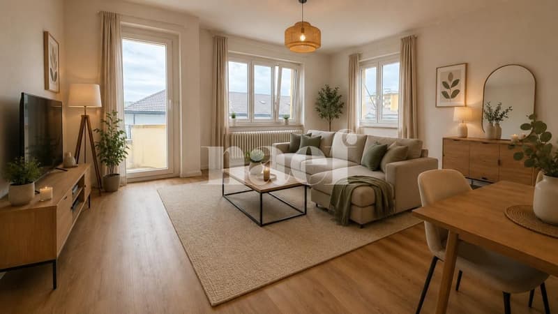 Bel appartement lumineux de 3 pièces avec balcon (3)