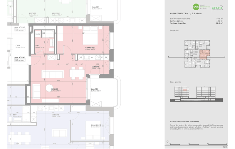 Plan de l'appartement
