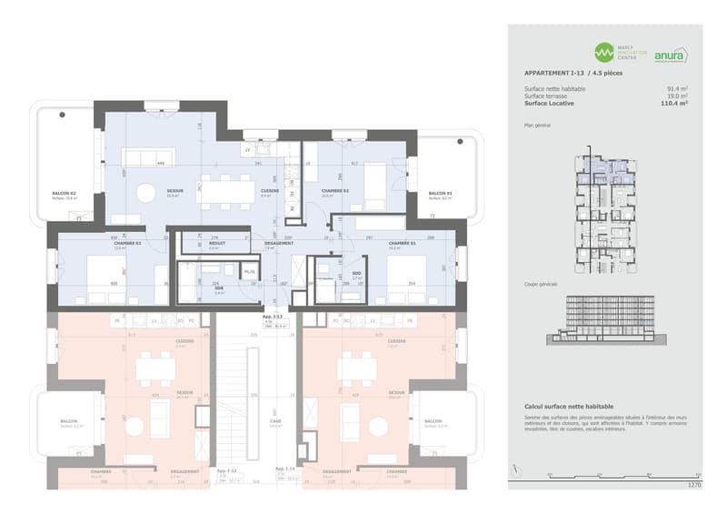 Plan de l'appartement
