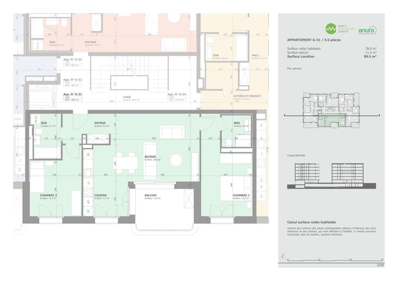 Plan de l'appartement