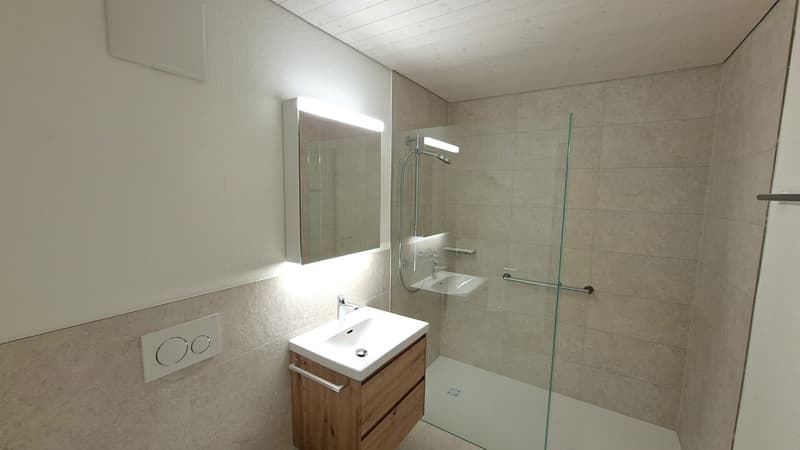 Badezimmer mit Duschkabine