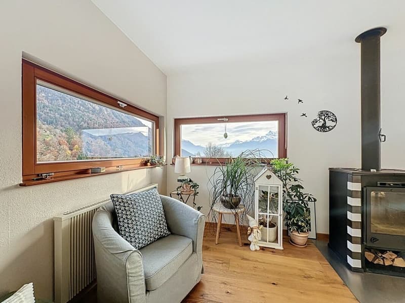 Magnifique villa d'architecte avec spectaculaire vue panoramique sur la plaine et les Dents-du-Midi (11)
