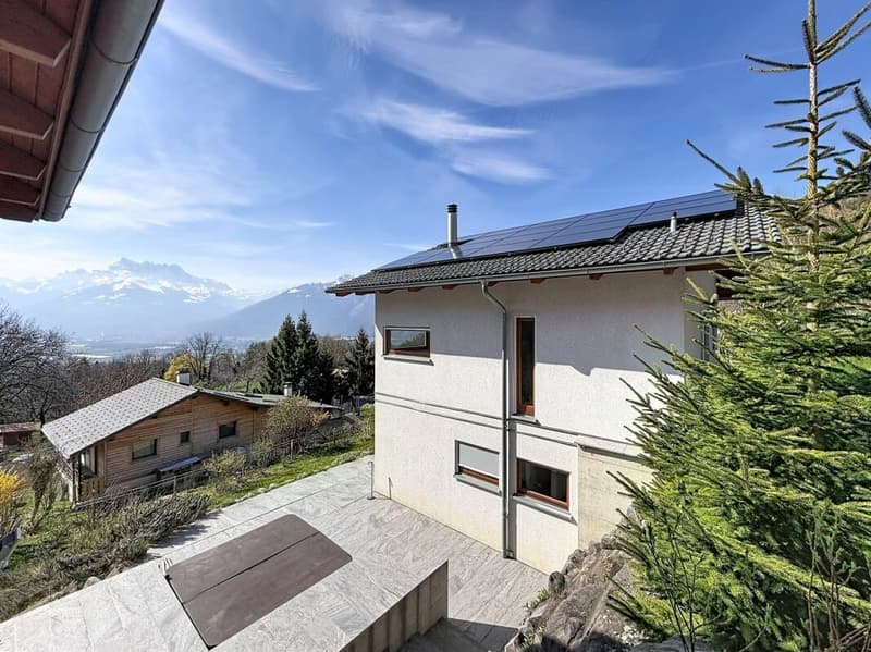 Magnifique villa d'architecte avec spectaculaire vue panoramique sur la plaine et les Dents-du-Midi (5)