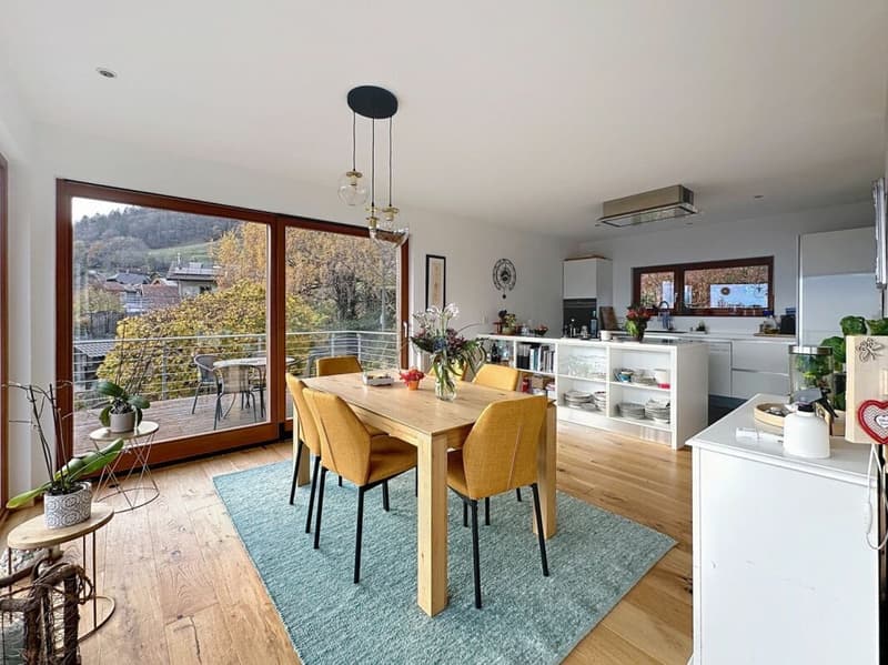 Magnifique villa d'architecte avec spectaculaire vue panoramique sur la plaine et les Dents-du-Midi (9)