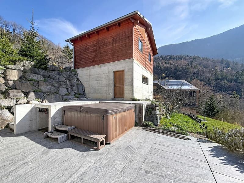 Magnifique villa d'architecte avec spectaculaire vue panoramique sur la plaine et les Dents-du-Midi (21)