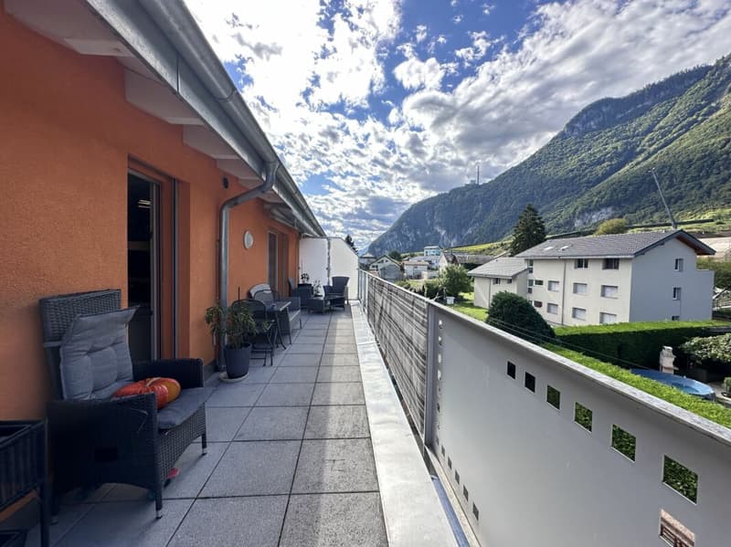 Bel appartement cosy en attique de 3.5 pièces avec Mezzanine et immense terrasse (14)
