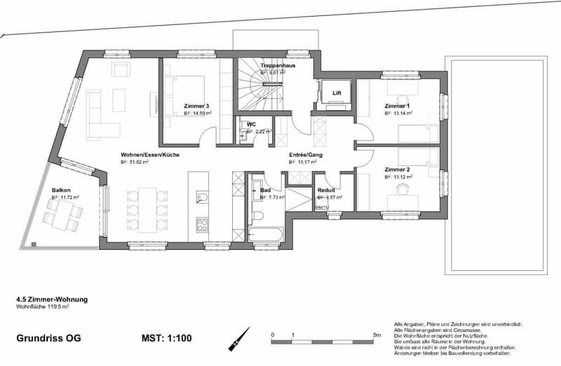 4.5 Zimmer-Wohnung mit Hobbyraum und Carport (8)