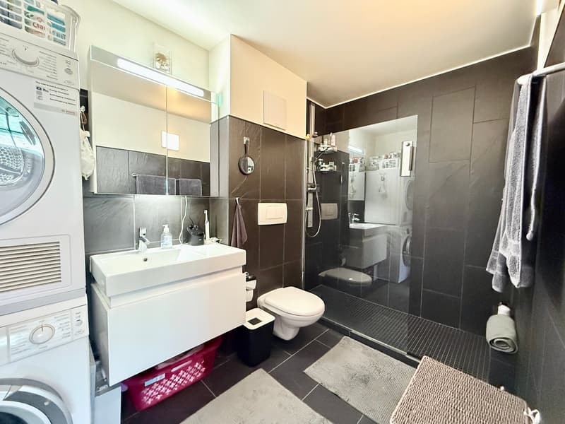 Bel appartement de 2,5 pièces avec grande terrasse et belle échappée sur le lac et les montagnes (10)