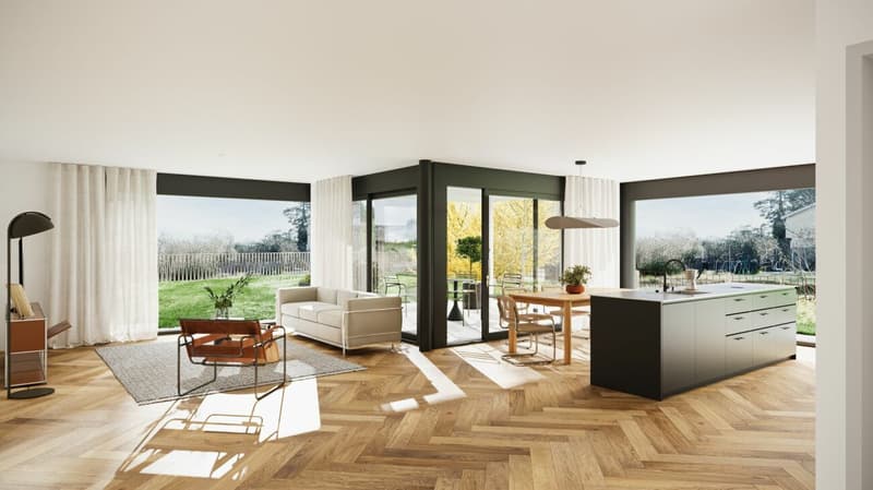 Living on one level - with a far-reaching view and garden (1)