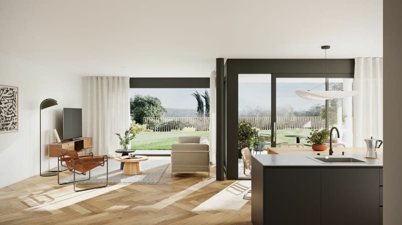 Living on one level - with a far-reaching view and garden (2)