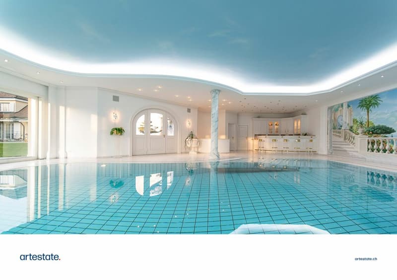 Luxurious country house villa with indoor pool and swimming pond (5)