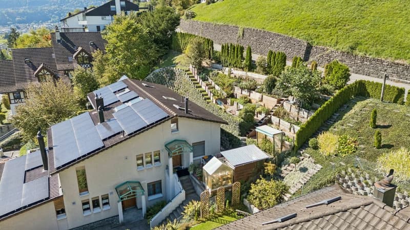 Maisonettewohnung mit Einliegerwohnung, Garten und Aussicht über das Rheintal (1)