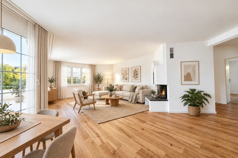 Frisch sanierte 4.5-Zimmer-Wohnung in Mörschwil mit Cheminée, Balkon und zwei Tiefgaragenplätzen (1)