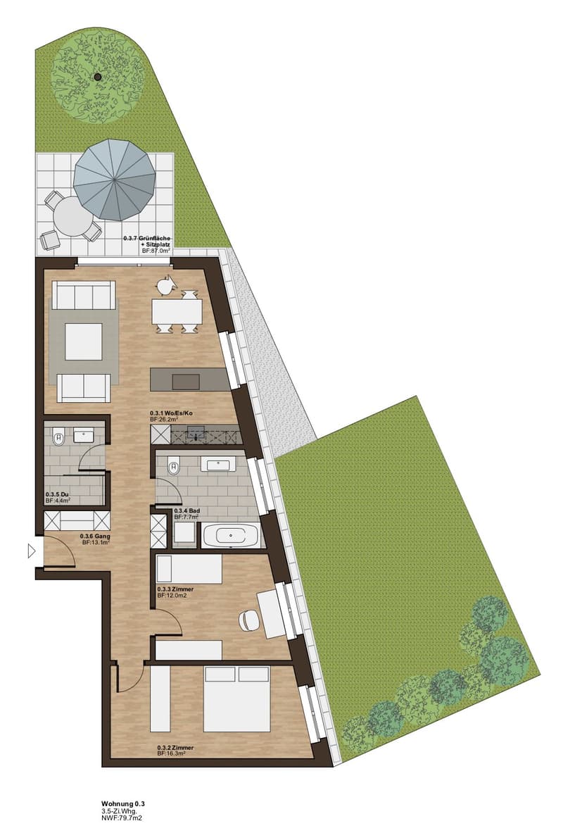 Moderne 3.5 Zimmer Wohnung (1)