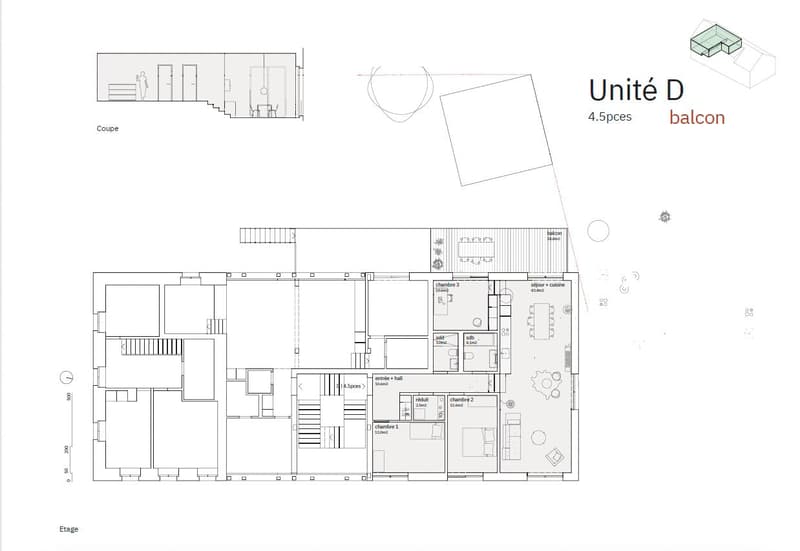 Magnifique appartement de 4,5 pièces neuf à Châtillon (23)