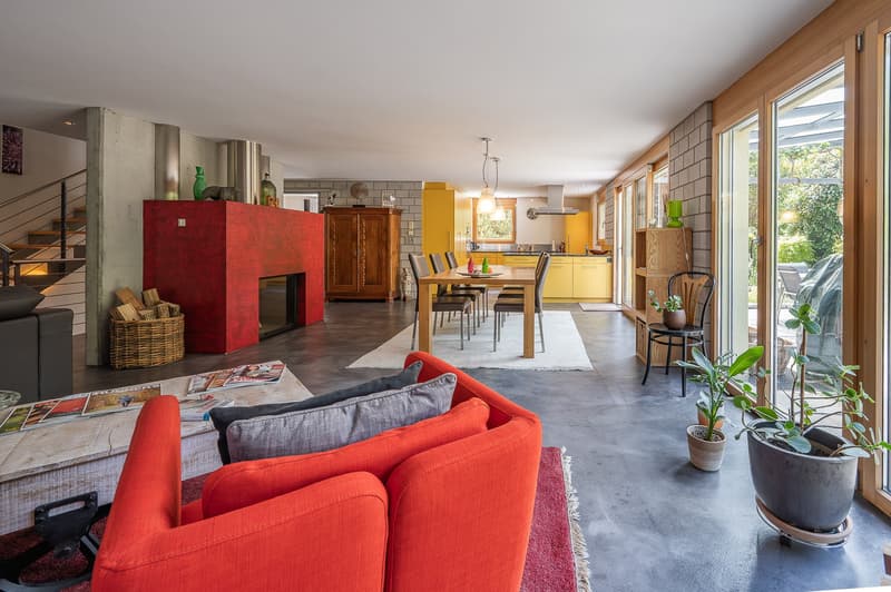 Esszimmer mit Cheminée