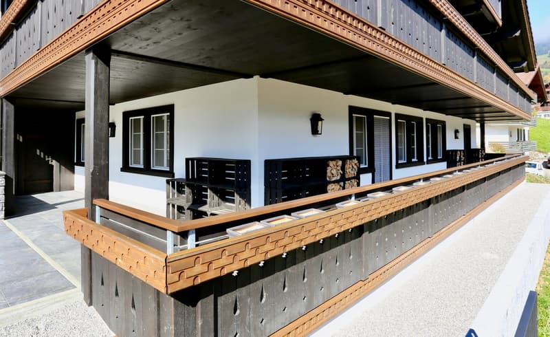 Gedeckter Balkon mit 57 m2 Fläche