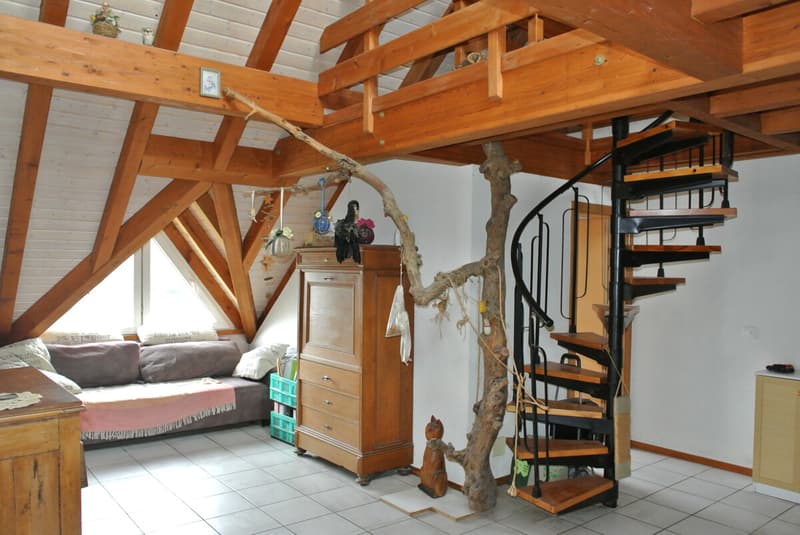 Wohnberich mit Wendeltreppe