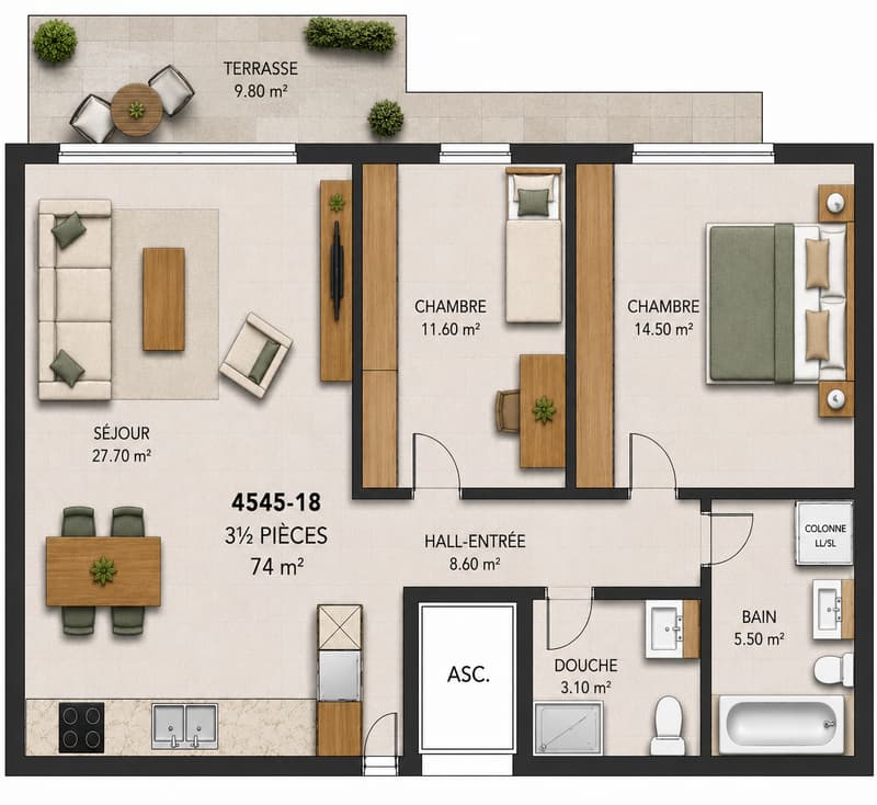 Appartement de rendement ? 3.5 pièces avec grande terrasse plein ouest (3)