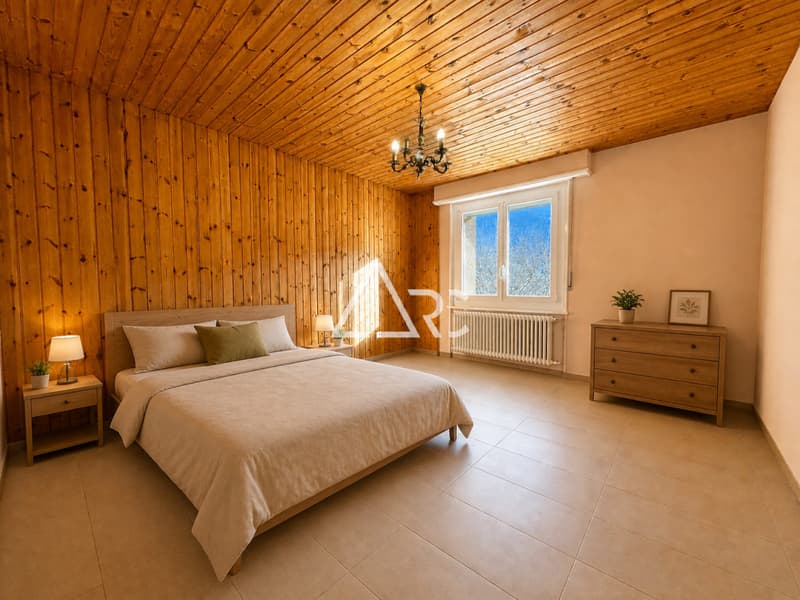 SUPERB 4.5 ROOM ATTIC APARTMENT RENOVATED WITH BALCONY AND VIEW IN MARTIGNY (2)