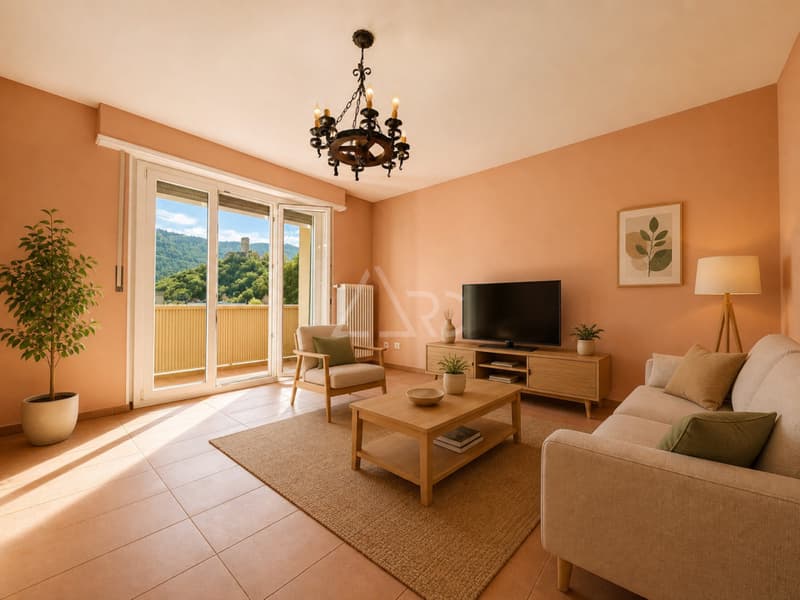 SUPERB 4.5 ROOM ATTIC APARTMENT RENOVATED WITH BALCONY AND VIEW IN MARTIGNY (1)