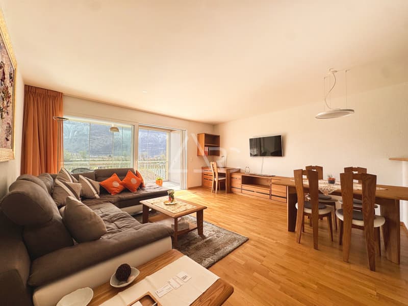 2.5 room apartment in Saillon-Bad - sold furnished with veranda (2)