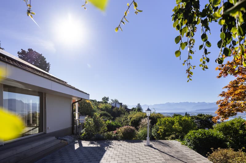 Herrlich besonnte Terrasse
