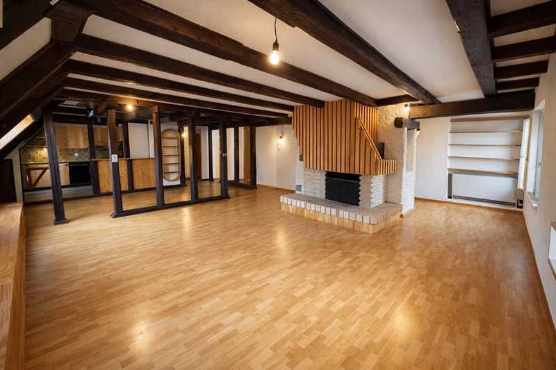 Wo das Holz eine Geschichte erzählt — Seltenes Apartment in Le Locle (4)