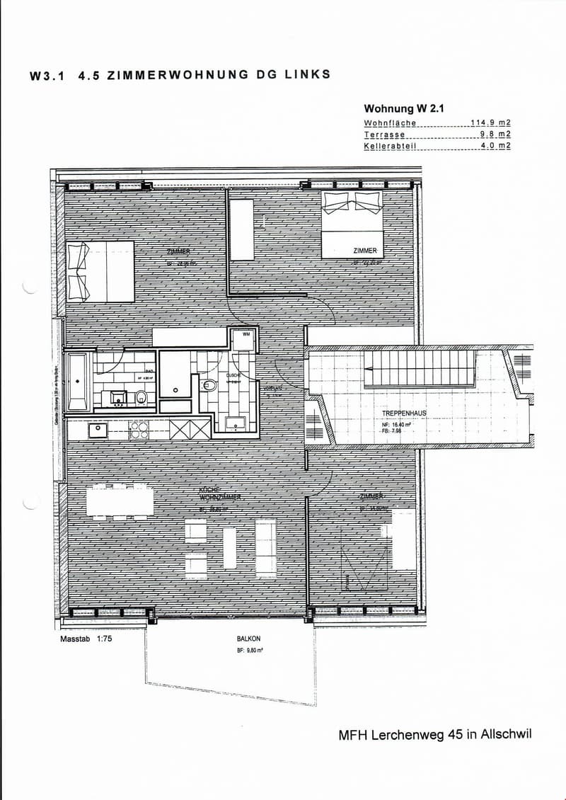 helle 5.5 Zimmer Dachwohnung in Allschwil / PER SOFORT (7)