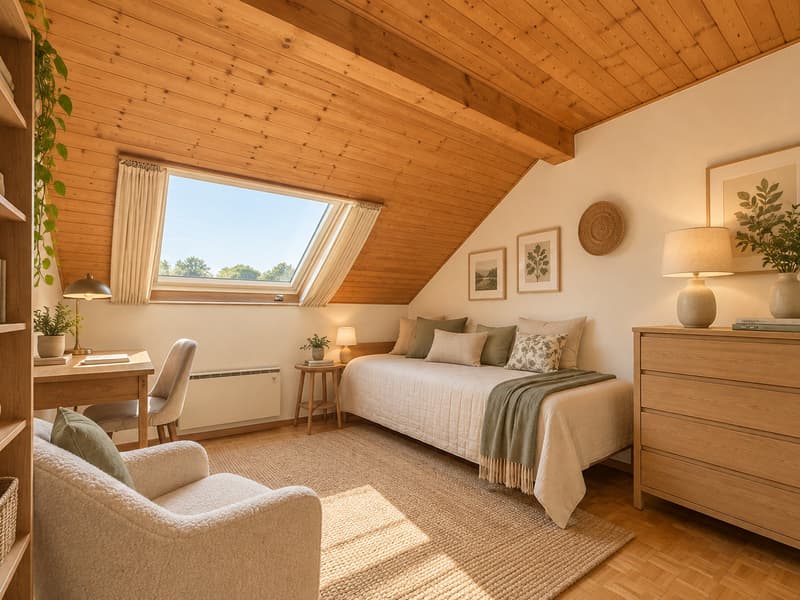 1er étage: chambre 3 vue lac