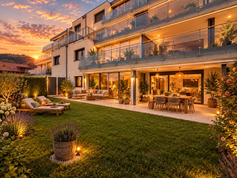 Appartement avec potentiel 4.5 pièces, terrasse de 52 m² et jardin privatif de 69 m² (1)