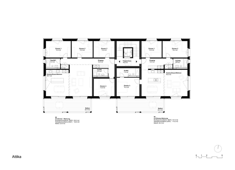Grundriss Attika