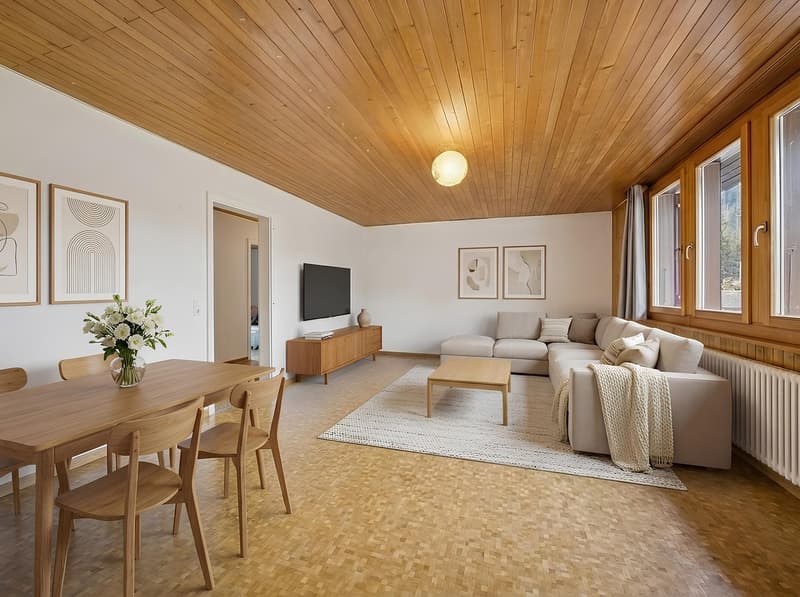 Charmante 4.5-Zimmer-Wohnung in idyllischer Berglage – Boltigen (5)