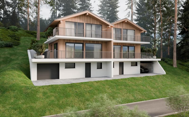 Mandate-free plot for sale for 2 chalets (2)