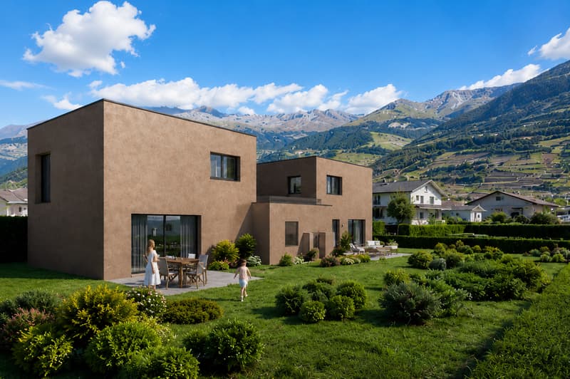 Villa 5.5 pces contemporaine neuve à Chalais (1)
