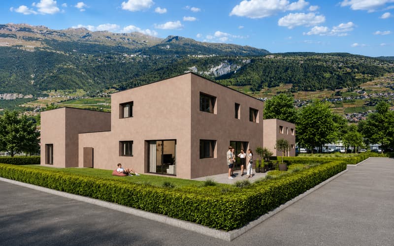 Villa 5.5 pces contemporaine neuve à Chalais (3)