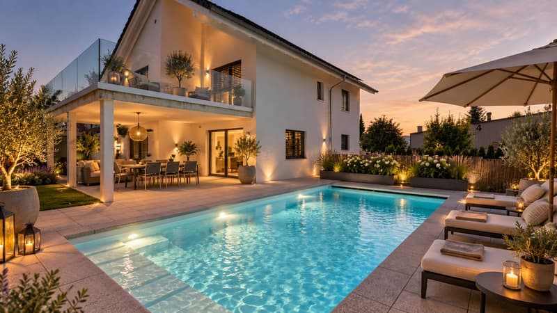 Modernes Einfamilienhaus mit Pool (1)