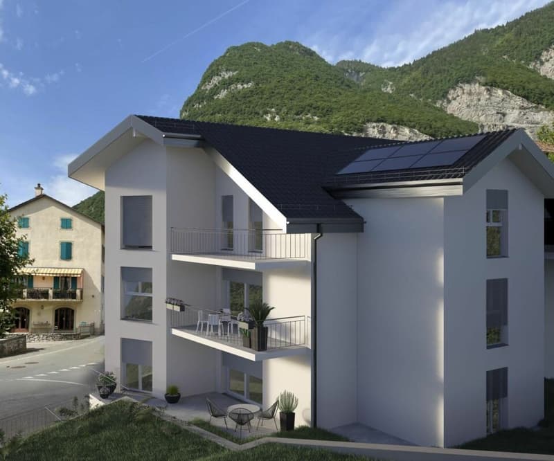 3,5 locali, tutto nuovo, giardino e Dents du Midi! (17)