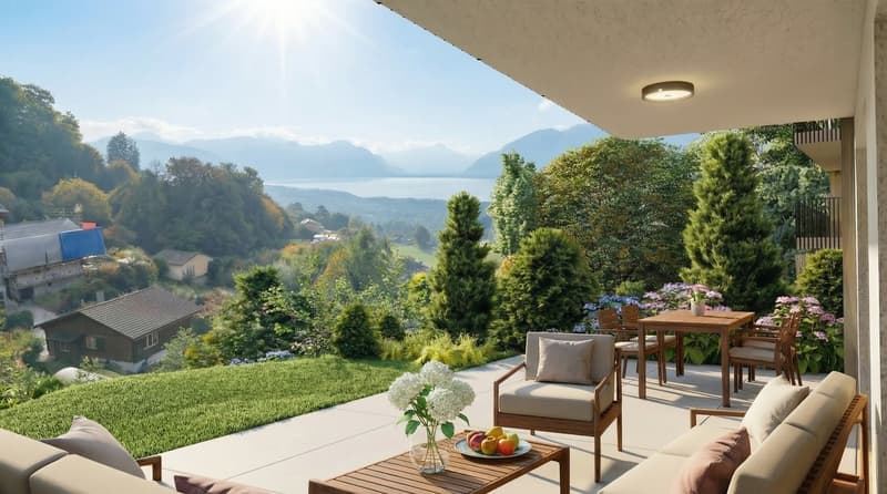 New promotion of four villas in Jongny with a view of Lake Geneva (1)